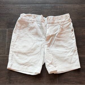 Kids White Formal Shorts